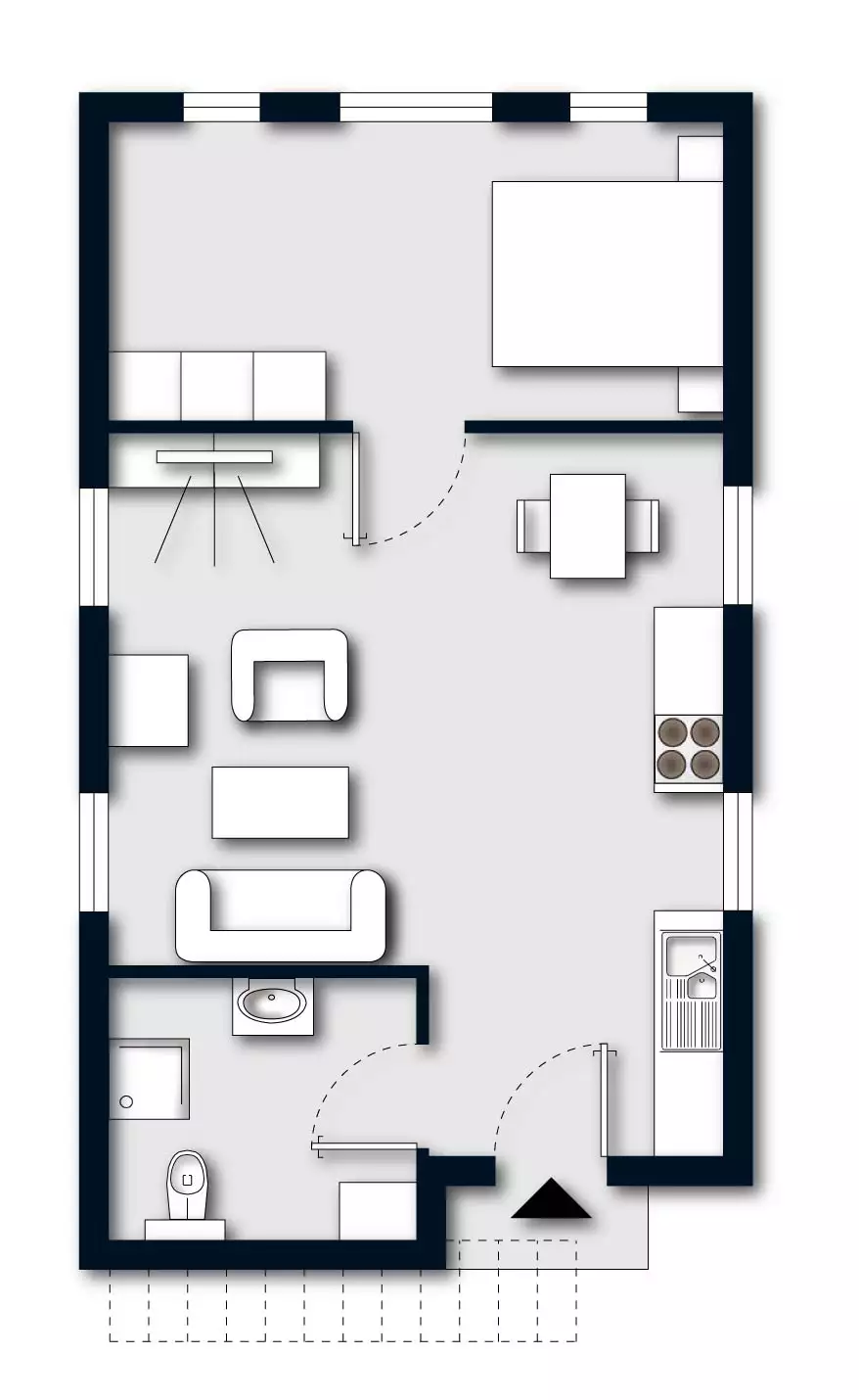 Grundriss zur Fewo Leuchtturm