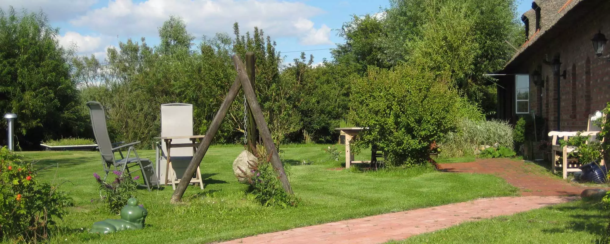 Gartenidyll am Ferienhaus für einen entspannten Inselurlaub